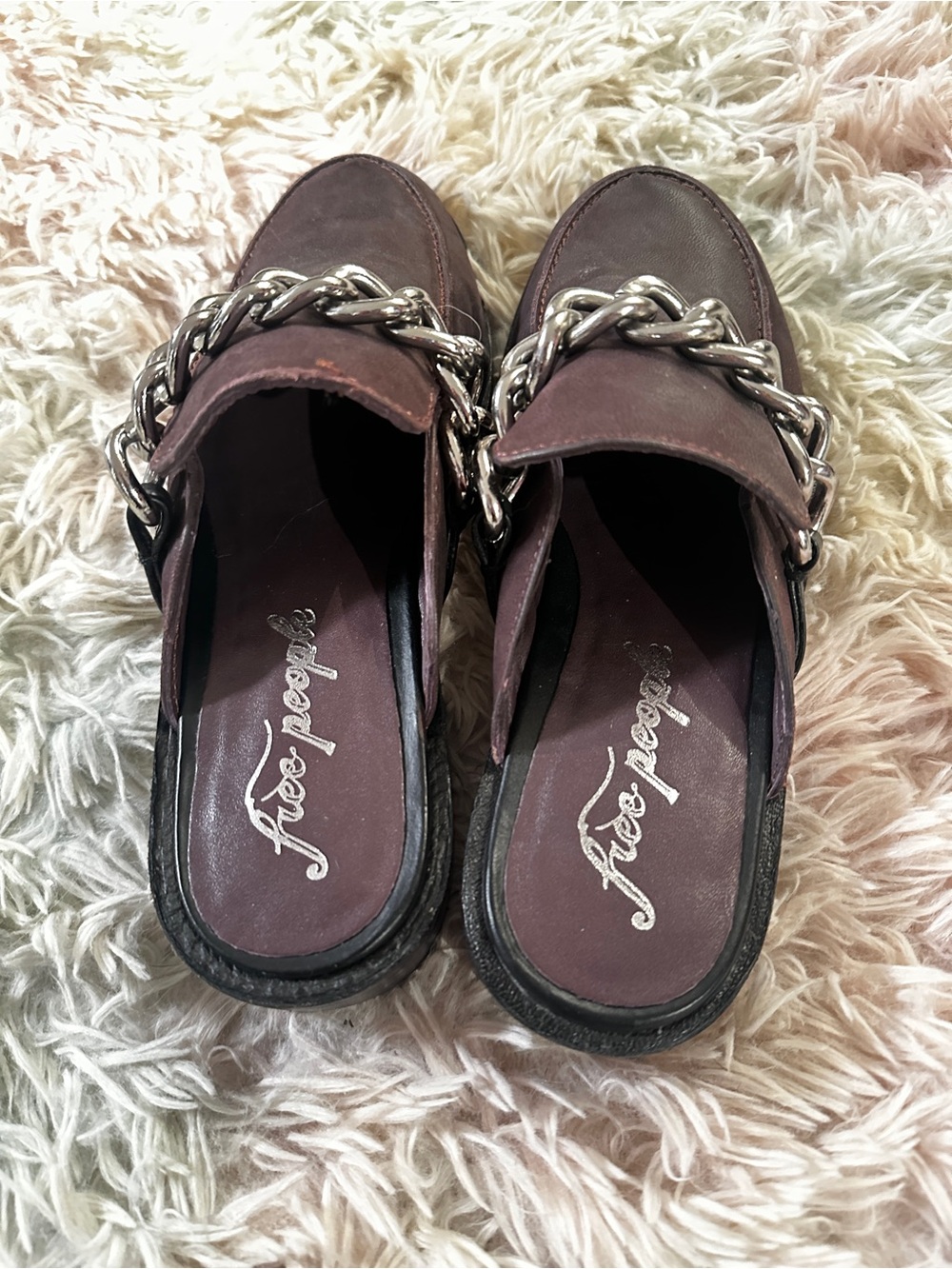 New Free People Vida Mule in Fig/Purple Size 37.5 - Picture 5 of 8